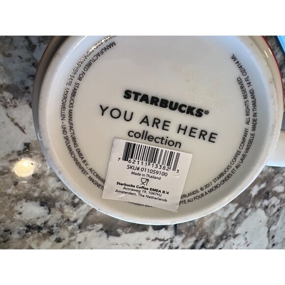 Starbucks Barcelona Spain Europe You are Here Coffee‎ Mug 14 oz Cup NWT City - Picture 3 of 7